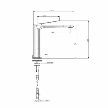 Rushy Tall Basin Mixer Brushed Nickel