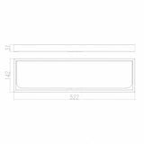 IVANO Black Glass Shelf 600mm