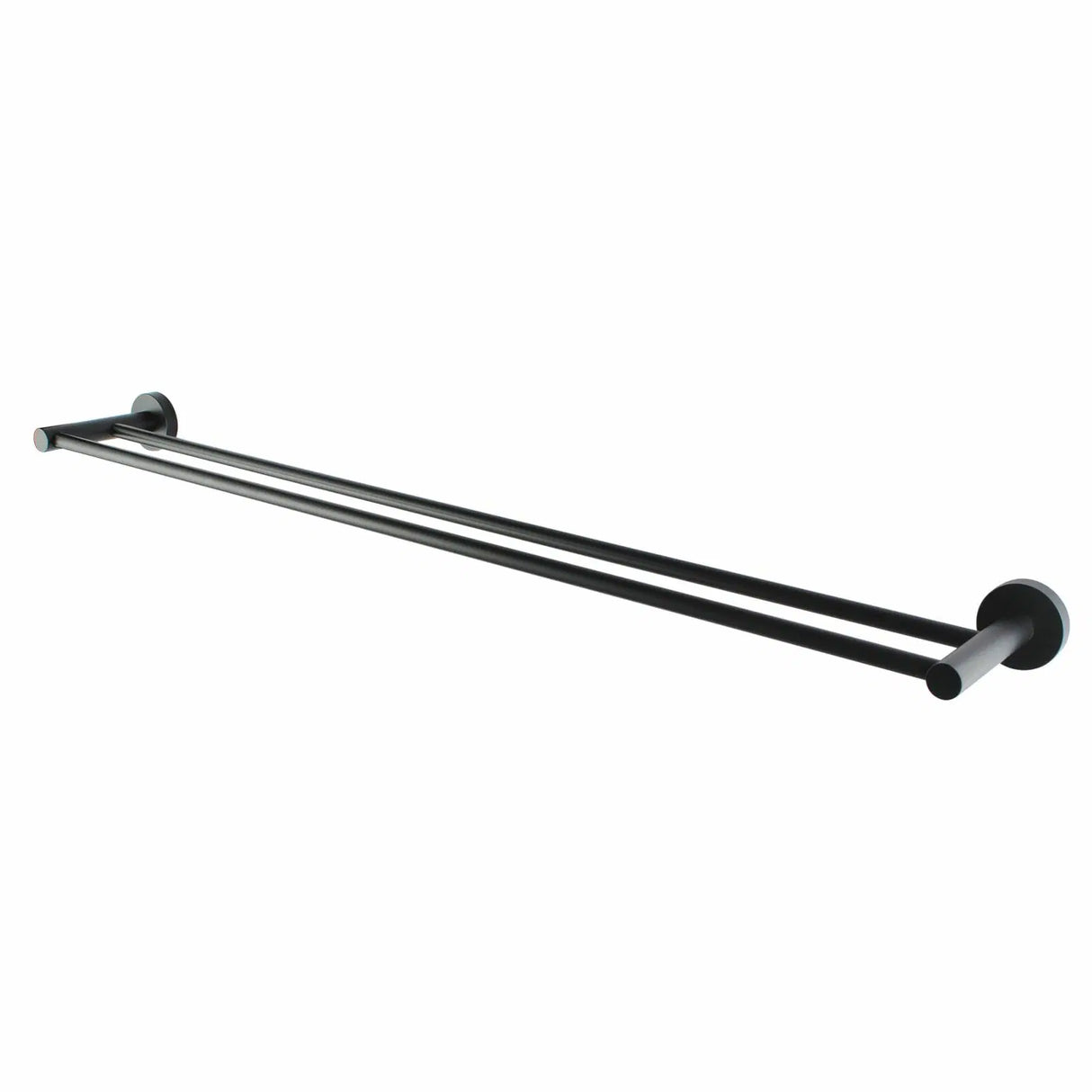 LUCID Round Black Double Towel Rack Rail 790mm