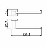 BLAZE Chrome Towel Hook Ring 250mm