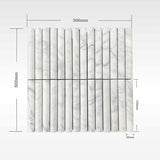 Carrara Mosaic Convex Mosaics Soft Matt 306x302