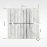 Carrara Mosaic Concave Mosaics Soft Matt 302x318