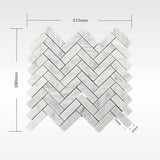 Carrara Mosaic Herringbone Mosaics Soft Matt 315x280