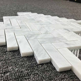 Carrara Mosaic Herringbone Mosaics Soft Matt 315x280