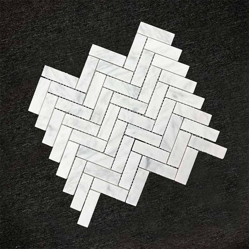 Carrara Mosaic Herringbone Mosaics Soft Matt 315x280