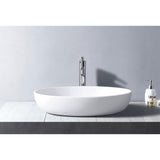 Solid Surface Basin Series Cecily Above Counter Matt White 600x400x130mm
