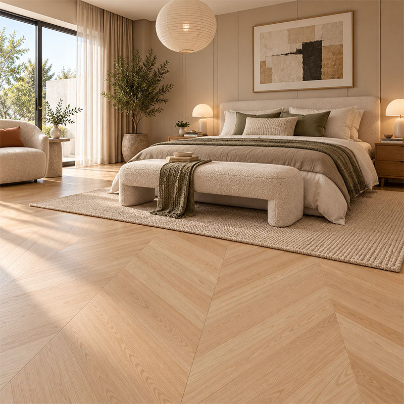 De Marque European Oak Engineered Flooring Chevron Pure Natural 600x120x15/4mm