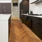 De Marque European Oak Engineered Flooring Chevron Champagne 600x120x21/6mm