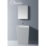 Solid Surface Basin Series Classico Freestanding Matt White 605x425x850mm