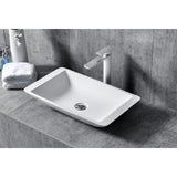 Solid Surface Basin Series Como Above Counter Matt White 425x425x105mm
