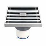 DrainCover 50mm Casting Brass Strips Chrome 100x100mm