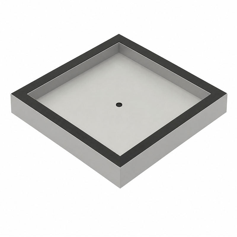DrainCover Tile Insert 75mm All-StainlessSteel Chrome 115x115mm