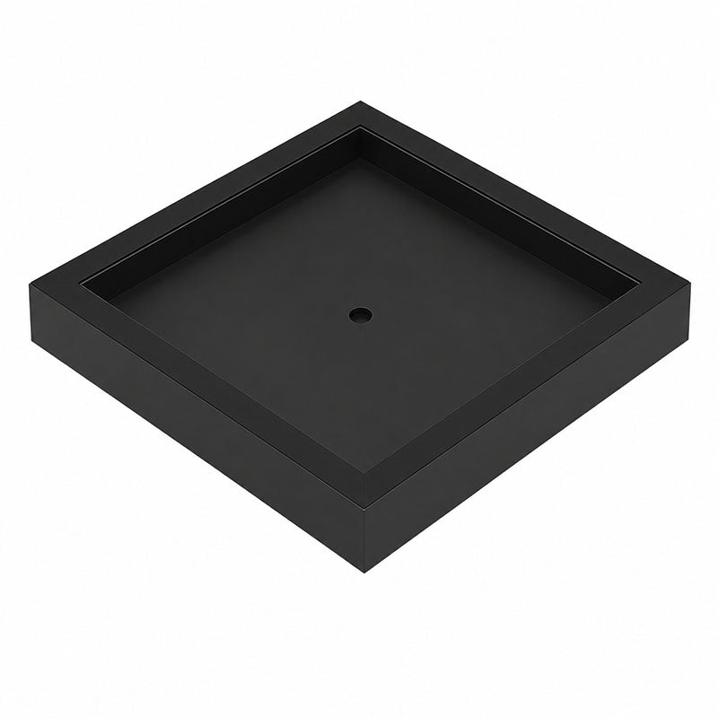 DrainCover Tile Insert 75mm All-StainlessSteel Black 115x115mm