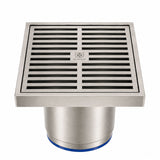 DrainCover 75mm Casting Brass Strips Brushed Nickel 100x100mm