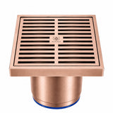 DrainCover 75mm Casting Brass Strips Rose Gold 100x100mm