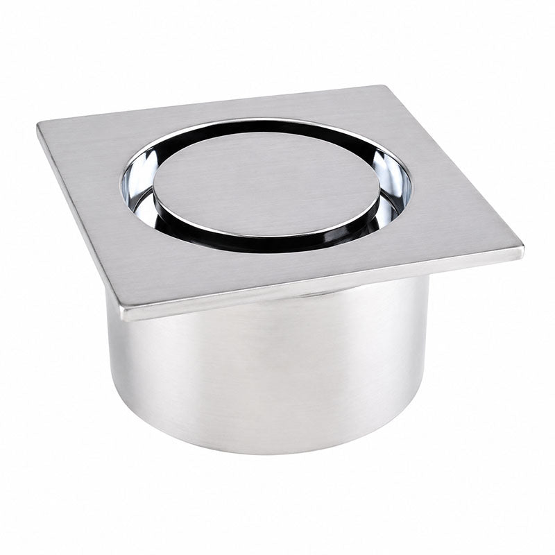 DrainCover Screw On 75mm Casting Brass Chrome 90x90mm