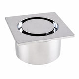 DrainCover Screw On 75mm Casting Brass Chrome 90x90mm