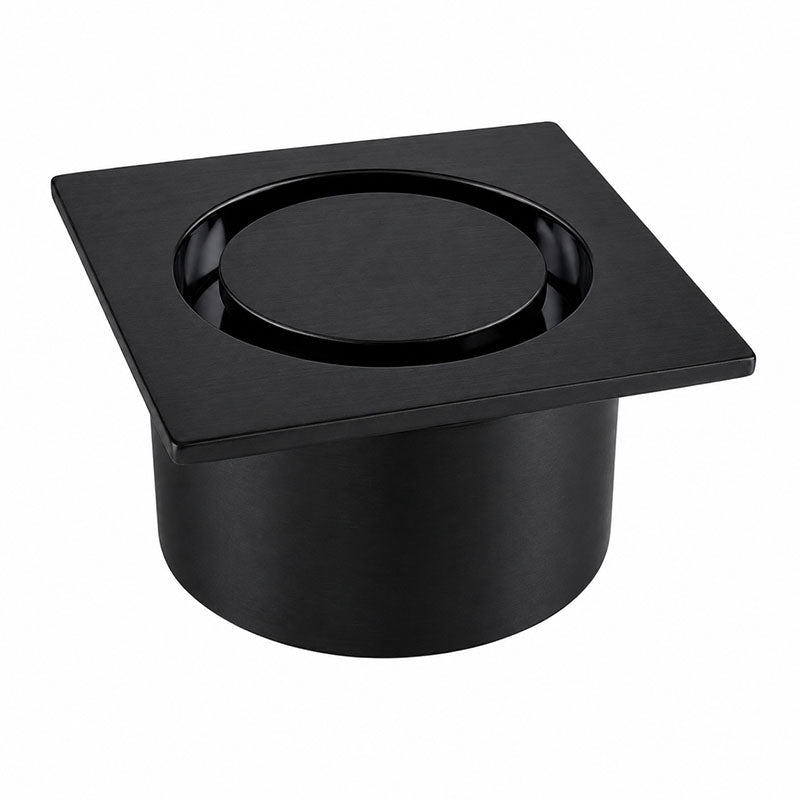 DrainCover Screw On 75mm Casting Brass Black 90x90mm