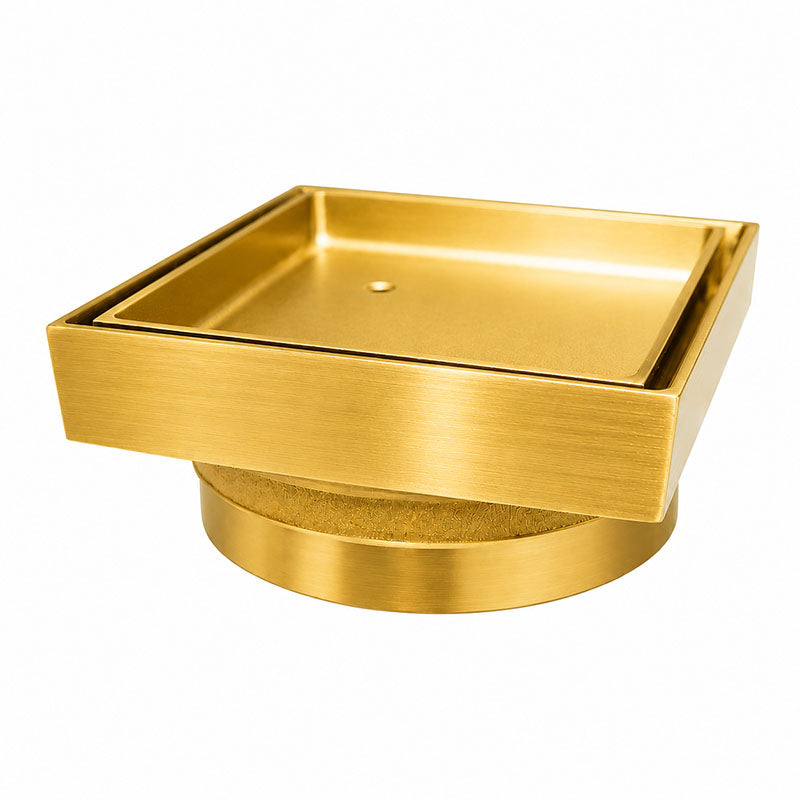 DrainCover Tile Insert 75mm Casting Brass Gold 115x115mm