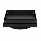 DrainCover Tile Insert 75mm 316-StainlessSteel Black 130x130mm