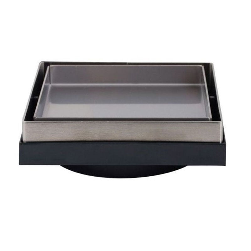 DrainCover Tile Insert 100mm 316-StainlessSteel Chrome 130x130mm