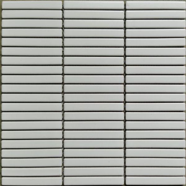 JAPANESE TRACES PLAIN WHITE MATT MOSAIC 12.8X95 ON 292.5X296