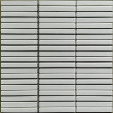 JAPANESE TRACES PLAIN WHITE MATT MOSAIC 12.8X95 ON 292.5X296