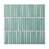 JAPANESE TRACES LEAF GREEN MIX MOSAIC 12X92X8MM ON 284X298MM