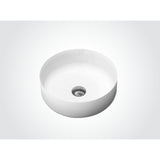 Solid Surface Basin Series Dahlia Above Counter Gloss White 360x360x130mm