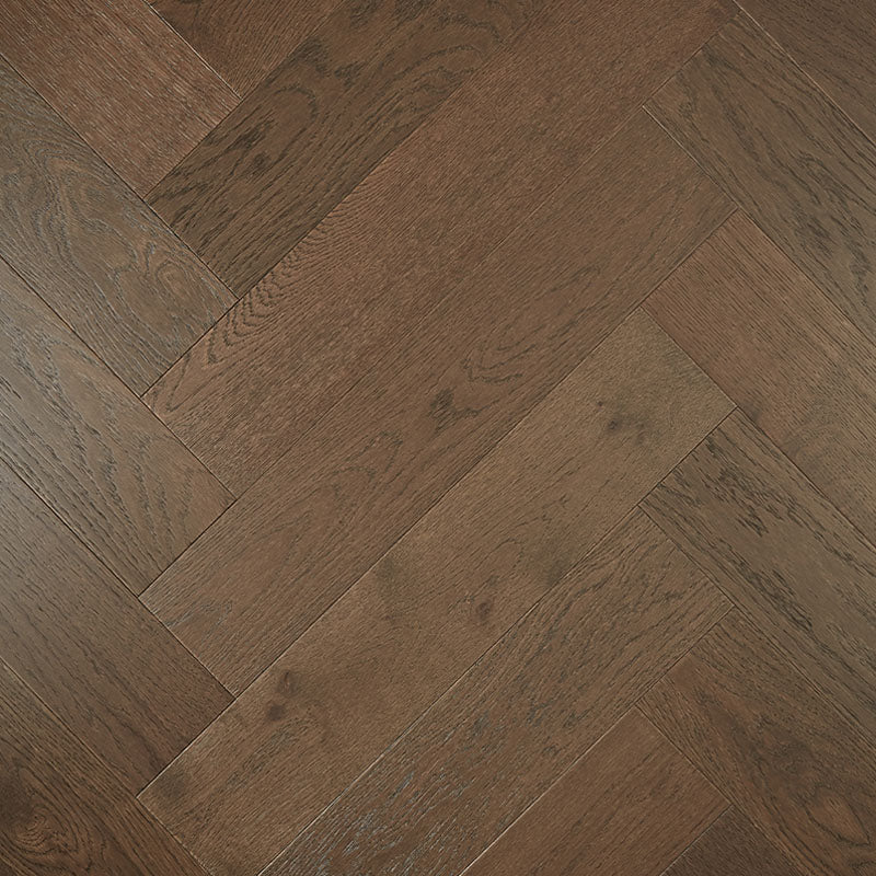 De Marque European Oak Engineered Flooring Herringbone Dark Brown 600x120x15/4mm
