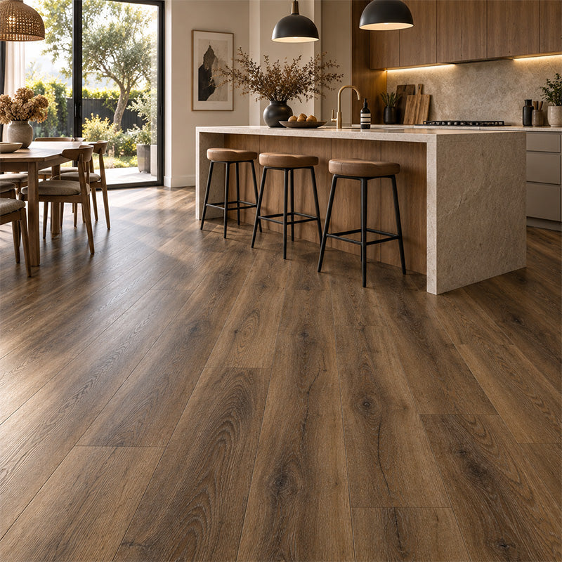 Aether Wood Hybrid Flooring Dark Wood 1530x230x8mm