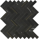 DECO HERRINGBONE NERO MARQUINA