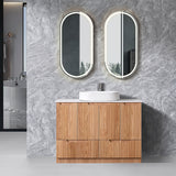 Duplex Collection Floorstanding Rosewood Overall 880×455×855mm Vanity with Ceramic Slimline Top (UV31)