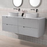 Elena Series Wall Hung Urban Grey 580x455x540mm Vanity with Stone Top & Ceramic Undermount Basin