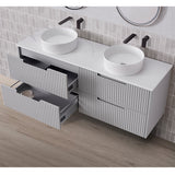 Elena Series Wall Hung Urban Grey 880x455x540mm Vanity with Stone Top & Ceramic Undermount Basin