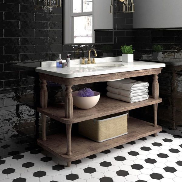 COTTAGE SUBWAY BLACK GLOSS 75X150