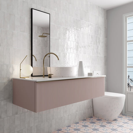 LA RIVIERA GRIS NUAGE GLOSS SUBWAY 65X200