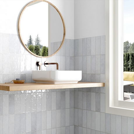 LA RIVIERA LAVANDA BLUE GLOSS SUBWAY 65X200