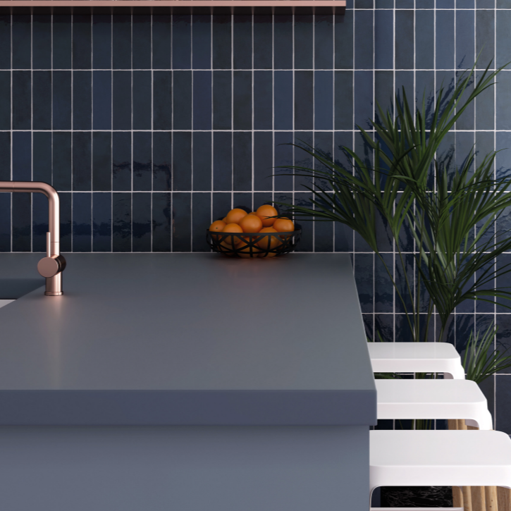 LA RIVIERA BLUE REEF GLOSS SUBWAY 65X200