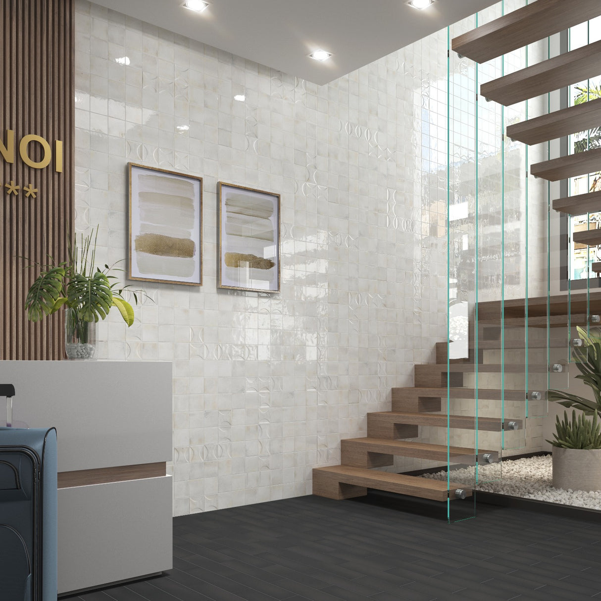 HANOI WHITE GLOSS 100X100MM