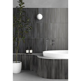 MASSIMO DARK BLACK SATIN SUBWAY 50X400MM