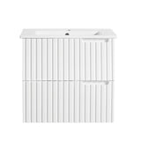 Elena Series Wall Hung Urban Grey 580x455x540mm Vanity with Stone Top & Ceramic Undermount Basin