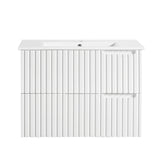 Elena Series Wall Hung Urban Grey 880x455x540mm Vanity with Stone Top & Ceramic Undermount Basin