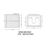 Elena Series Wall Hung Urban Grey 580x455x540mm Vanity with Stone Top & Ceramic Undermount Basin