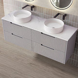 Elena Series Wall Hung Urban Grey 880x455x540mm Vanity with Stone Top & Ceramic Undermount Basin
