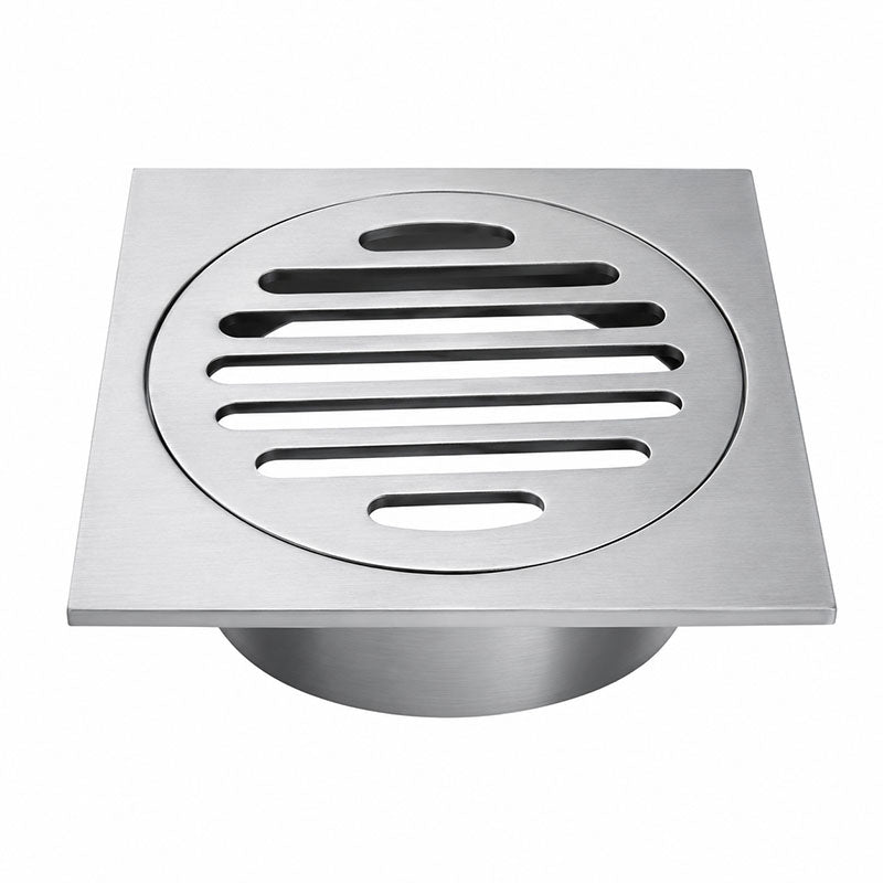 Square Waste 100mm Casting Brass Chrome 110x110mm