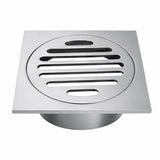 Square Waste 100mm Casting Brass Chrome 110x110mm