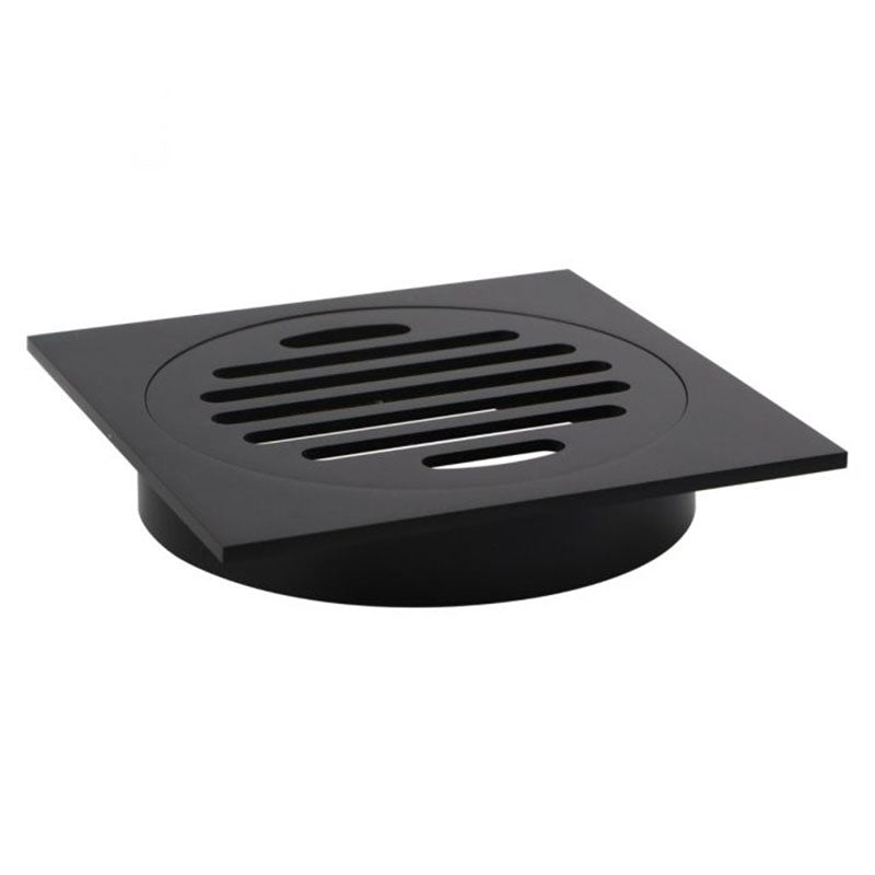 Square Waste 75mm Casting Brass Black 85x85mm