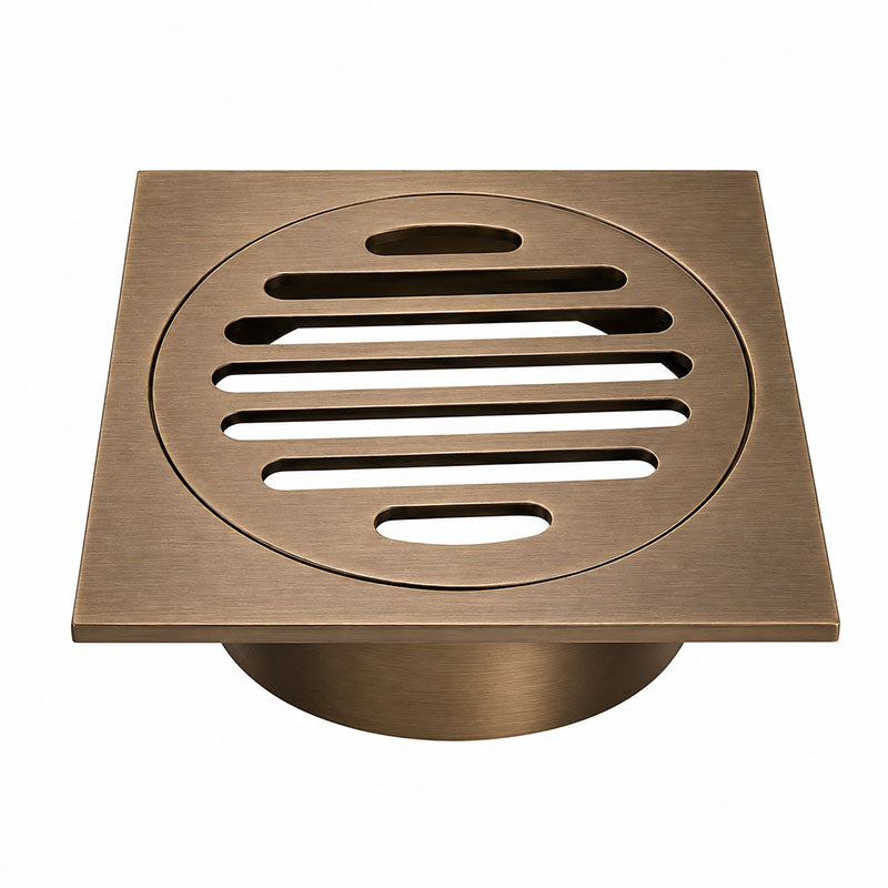 Square Waste 100mm Casting Brass Bronze 110x110mm