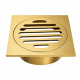 Square Waste 75mm Casting Brass Brushed Gold 85x85mm